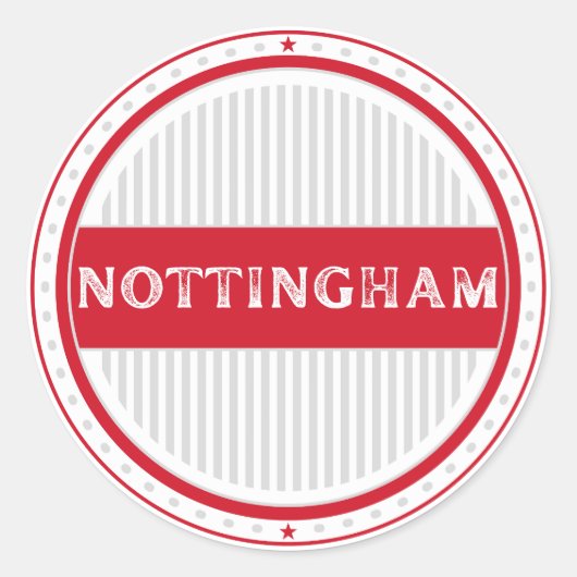 Nottingham City Pride Embleem – Engelse identiteit Ronde Sticker (Voorkant)