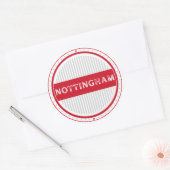 Nottingham City Pride Embleem – Engelse identiteit Ronde Sticker (Envelop)