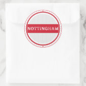 Nottingham City Pride Embleem – Engelse identiteit Ronde Sticker (Tas)