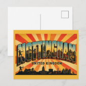 Nottingham Engeland Stad van Robin Hood Briefkaart (Voorkant / Achterkant)