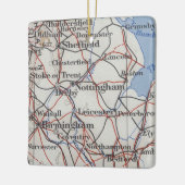 Nottingham England Map Keramisch Ornament (Links)
