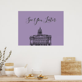 Nottingham Floral Tone Sketch Poster