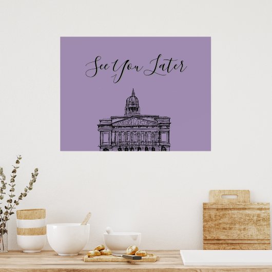 Nottingham Floral Tone Sketch Poster (Keuken)