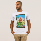 Nottingham kasteel reisposter t-shirt (Voorkant volledig)