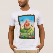Nottingham kasteel reisposter t-shirt (Voorkant)