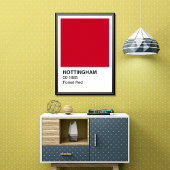Nottingham Red Forest - White Border Perfect Poster