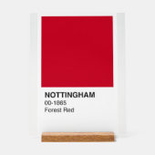 Nottingham Red Forest - Witte achtergrond Acryl Bord (Voorkant)