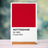 Nottingham Red Forest - Witte achtergrond Acryl Bord (Neutraal)