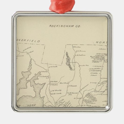 Nottingham, Rockingham Co. Metalen Ornament (Voorkant)