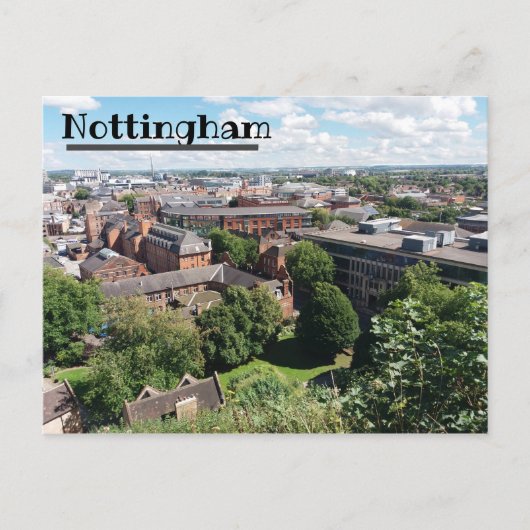 Nottingham Skyline Briefkaart (Voorkant)