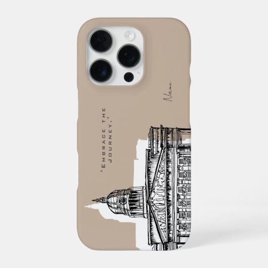 Nottingham Tone Sketch iPhone case Hoesje (Achterkant)