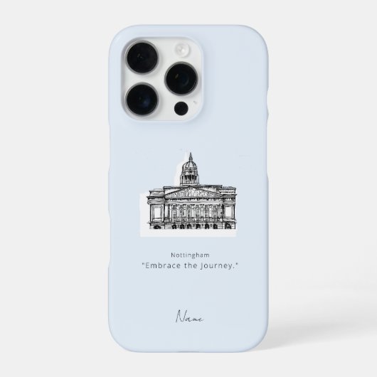 Nottingham Tone Sketch iPhone case Hoesje (Achterkant)