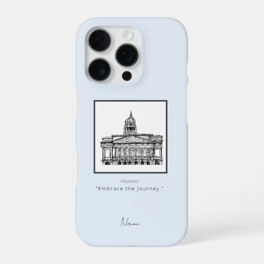 Nottingham Tone Sketch iPhone case Hoesje (Achterkant)