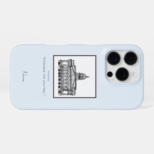 Nottingham Tone Sketch iPhone case iPhone Hoesje (Achterkant horizontaal)