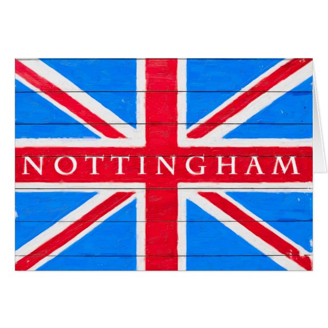 Nottingham -  vlag van de Britse Unie (Voorkant Horizontaal)