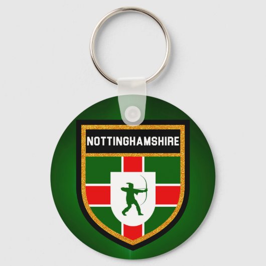 Nottinghamshire Flag Sleutelhanger (Voorkant)