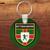 Nottinghamshire Flag Sleutelhanger (Voorkant)