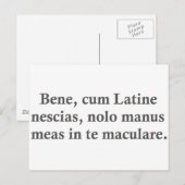 Nou, als je gewoon Latijn niet begrijpt....... Briefkaart (Voorkant / Achterkant)