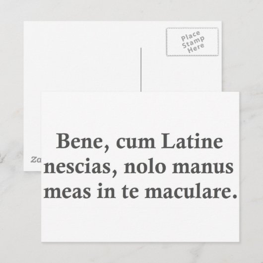 Nou, als je gewoon Latijn niet begrijpt....... Briefkaart (Voorkant / Achterkant)
