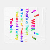 Nou, dat is een Twist! Fleece Deken (Voorkant (Horizontaal))