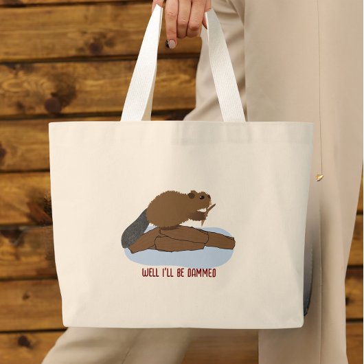 Nou dat is een verrassing Design | Brutaal bever g Grote Tote Bag