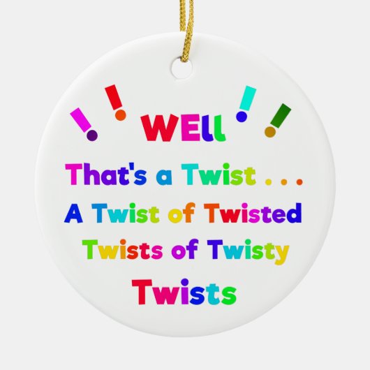Nou, dat is een verrassing! keramisch ornament (Voorkant)