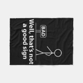 Nou dat is geen goed teken grappig shirt voor mann fleece deken (Voorkant (Horizontaal))