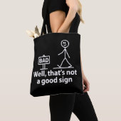 Nou dat is geen goed teken Grappige Meme Tote Bag (Dichtbij)