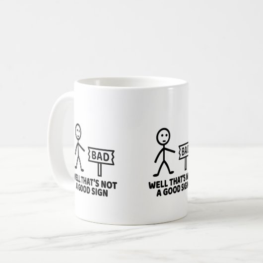 Nou, dat is geen goed teken meme Mok (Voorkant links)