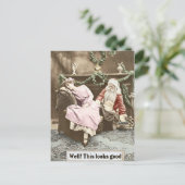 Nou! Dit ziet er goed uit - Creepy Santa Briefkaart (Staand voorkant)