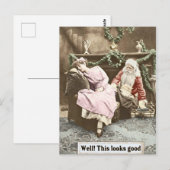 Nou! Dit ziet er goed uit - Creepy Santa Briefkaart (Voorkant / Achterkant)