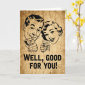 Nou, gefeliciteerd! Retro Landelijk Kaart (Gele Bloem)