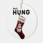 Nou gehangen grappig Ornament, ondeugende Humor ke Keramisch Ornament (Links)