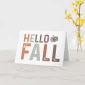 Nou, hallo herfst kaart (Gele Bloem)