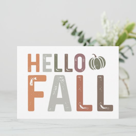 Nou, hallo herfst kaart (Staand voorkant)