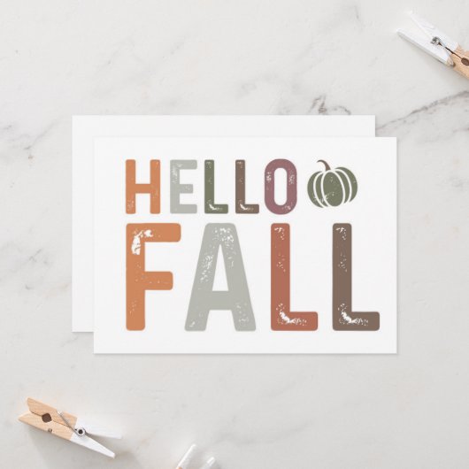 Nou hallo herfst kaart (Voorkant / Achterkant in situ)