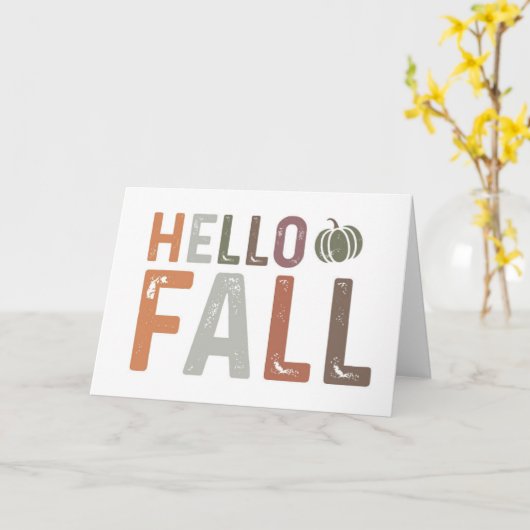 Nou herfst welkom kaart (Gele Bloem)