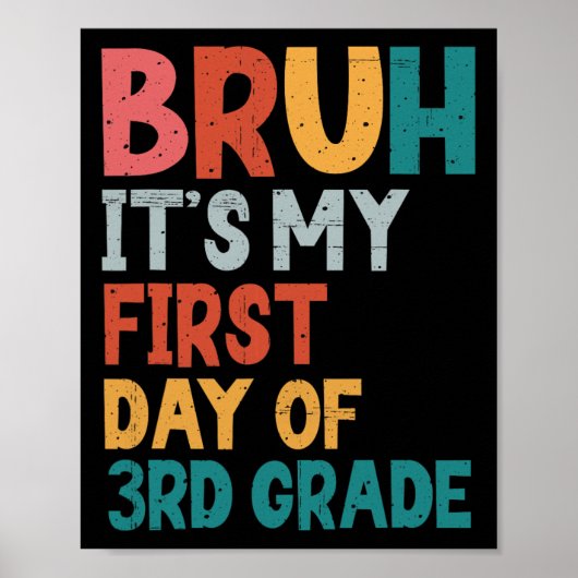 Nou het is mijn eerste dag van de 3e klas, naar sc poster (Voorkant)