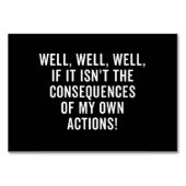 Nou, nou, als het niet de gevolgen zijn kaart (Voorkant)