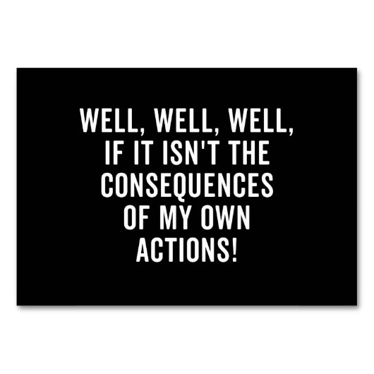 Nou, nou, als het niet de gevolgen zijn kaart (Voorkant)