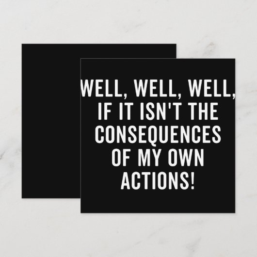 Nou, nou, als het niet de gevolgen zijn save the date (Voorkant / Achterkant)