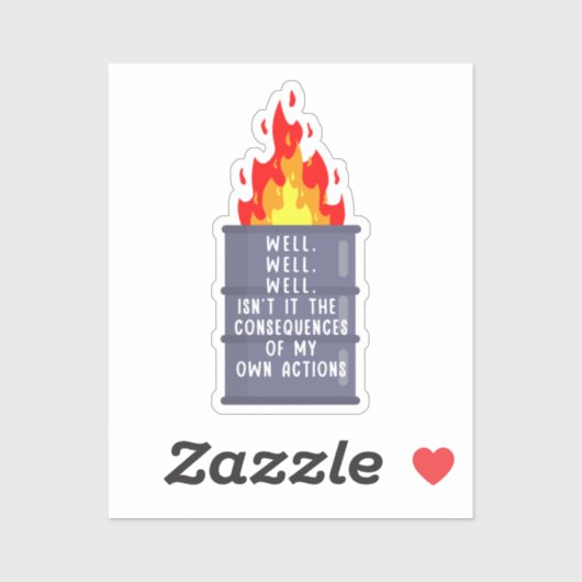 Nou, nou, wel, is het niet de gevolgen sticker (Vel)