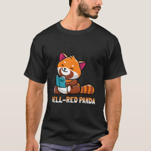 Nou rode panda boekenwurm leest boeken panda t-shirt