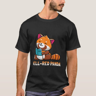 Nou rode panda boekenwurm leest boeken panda t-shirt