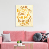 Nou, sla m'n buik en noem me een koekje. canvas afdruk (Insitu (Woonkamer))