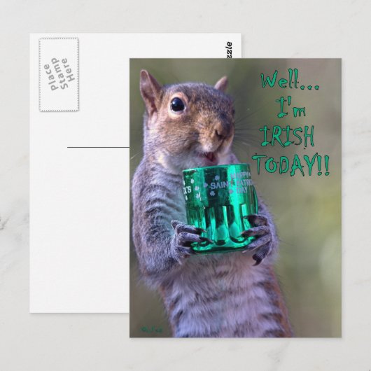 "Nou... Vandaag ben ik Iers!" Briefkaart (Voorkant / Achterkant)