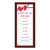 Nou wenst Kaart, Baby shower, kleine lieveheersbee Reclamekaart (Voorkant)