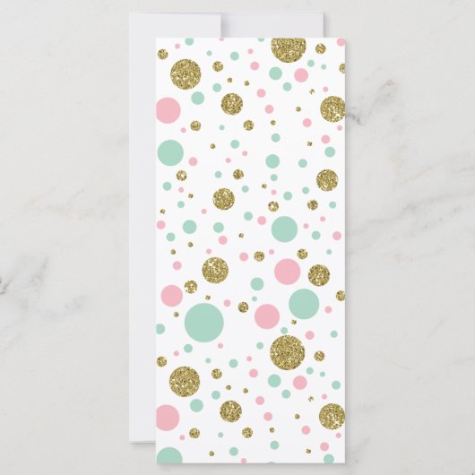 Nou, wil Kaart, Baby shower, Faux Glitter (Achterkant)