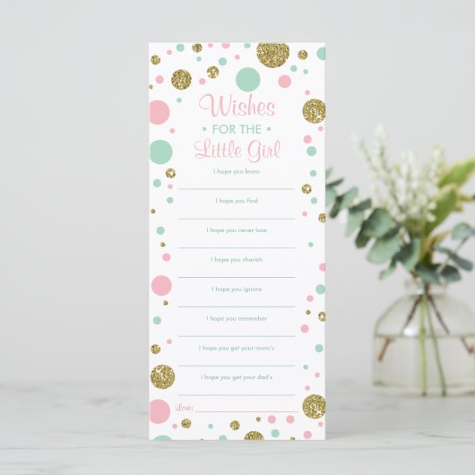 Nou, wil Kaart, Baby shower, Faux Glitter (Staand voorkant)