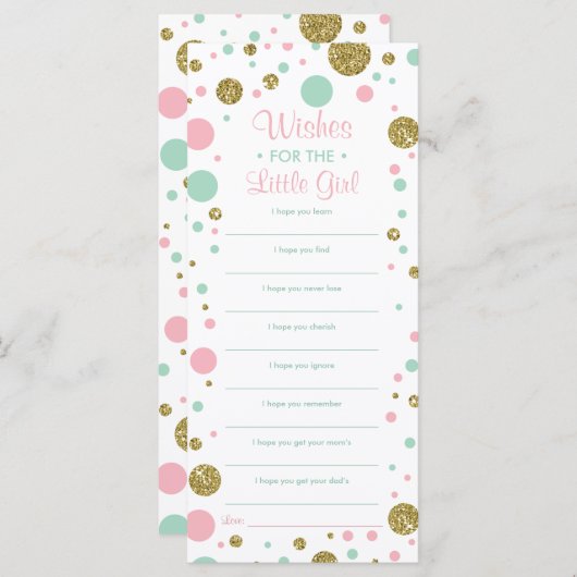 Nou, wil Kaart, Baby shower, Faux Glitter (Voorkant / Achterkant)